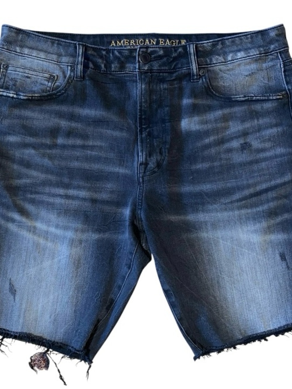 American Eagle Outfitters Men's 360 Extreme Flex Distressed Jean Shorts 36 (V-1)